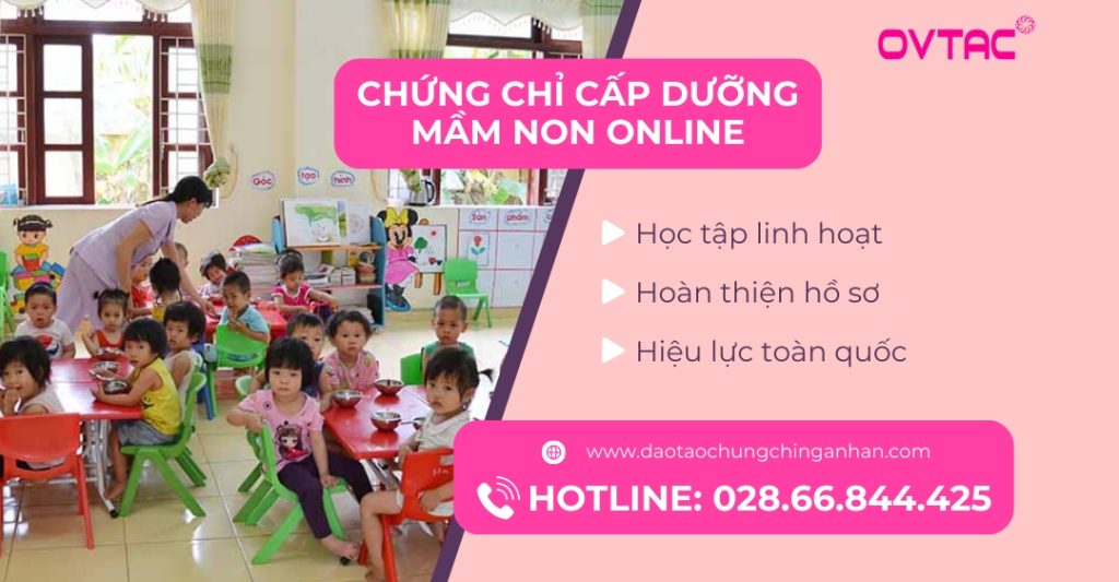 Chứng Chỉ Cấp Dưỡng Mầm Non Online Ovtac